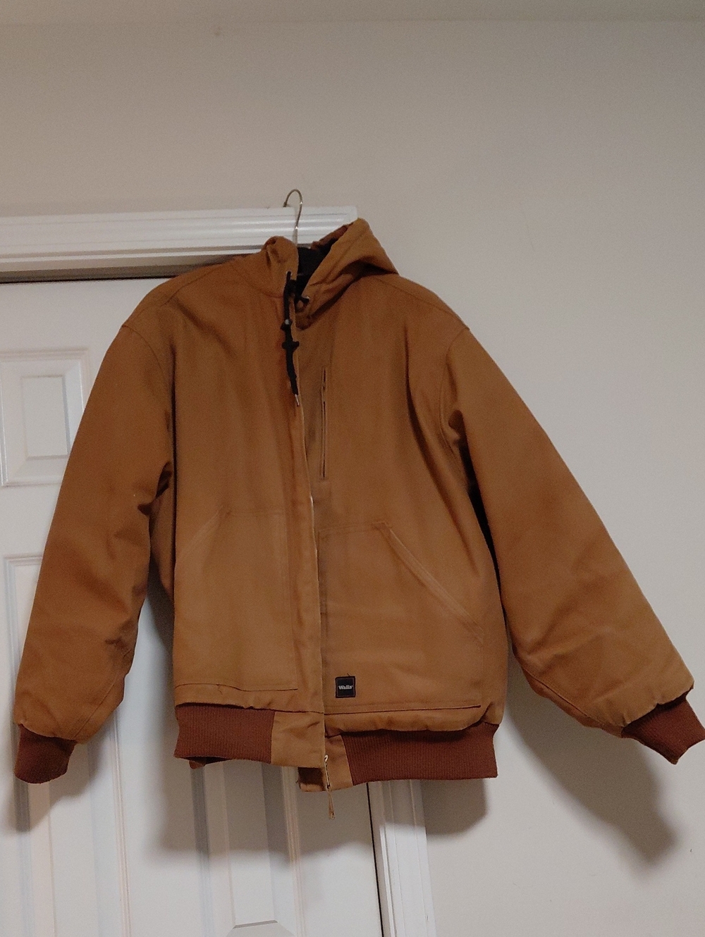 Men's Hooded Work Jacket in Brown - Classic Insulated Coat